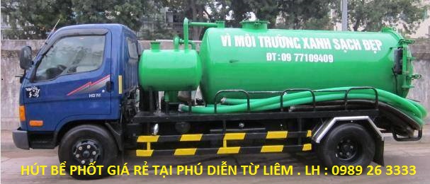 Dịch vụ hút bể phốt tại Phú Diễn