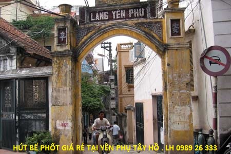 Hút bể phốt tại Yên Phụ