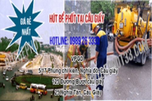 Hút bể phốt tại Cầu Giấy