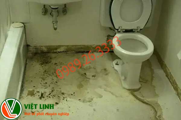 bể phốt bị tràn