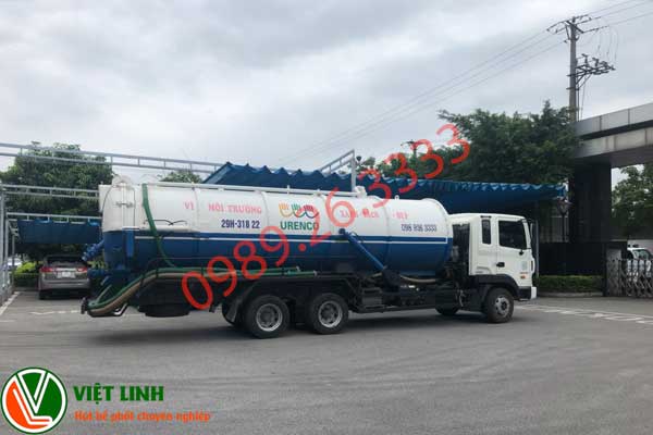 Xe hút bể phốt ở gia lâm