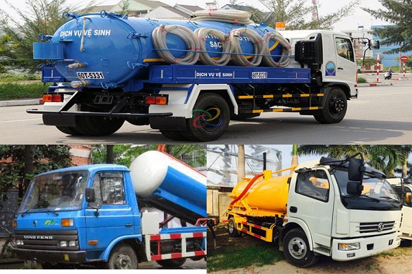 Việt Linh trang bị đầy đủ xe hút bể phốt với đầy đủ kích thước