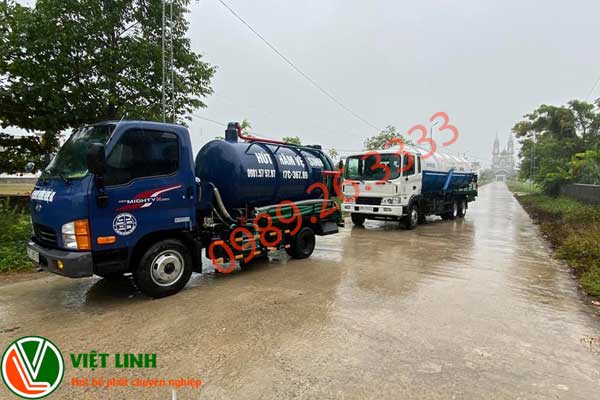 xe hút bể phốt của việt Linh tại Thạch Thất